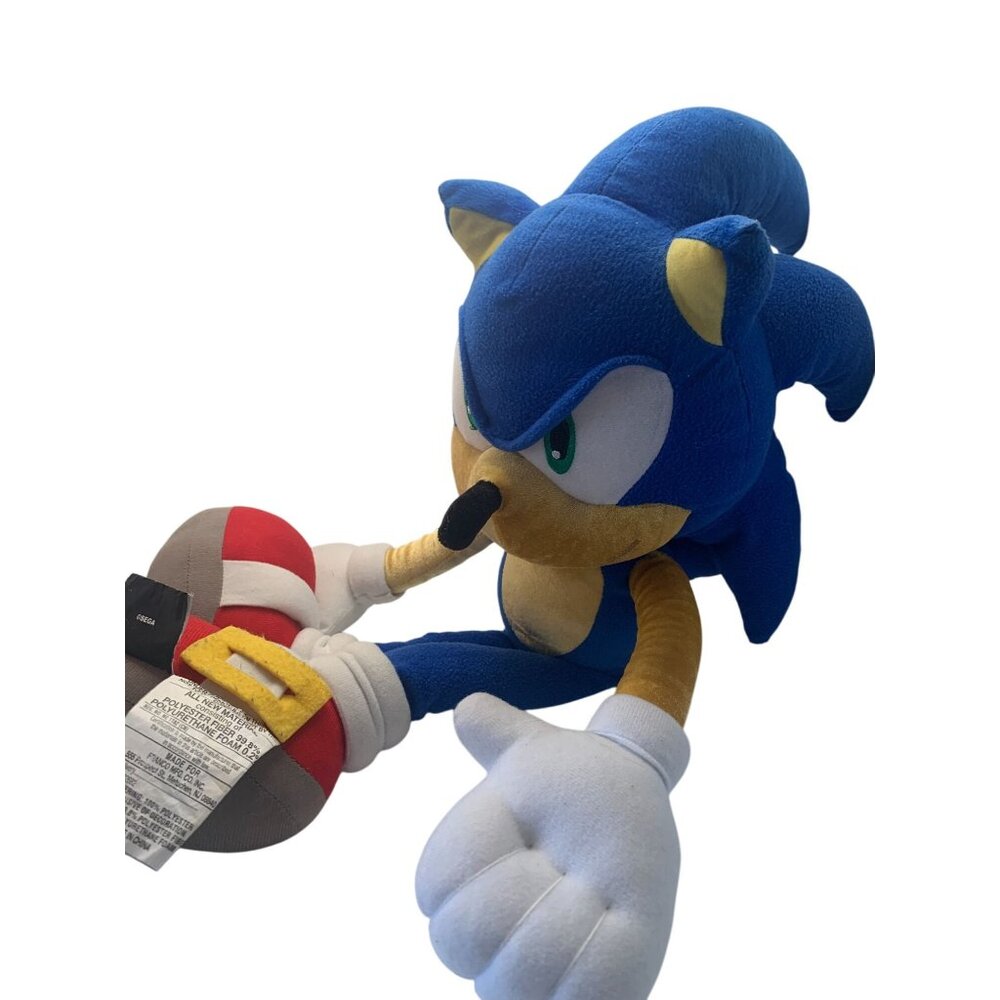 Sonic The Hedgehog Plush Toy 17" Large Size Blue Stuffed Animal Sega Official Me